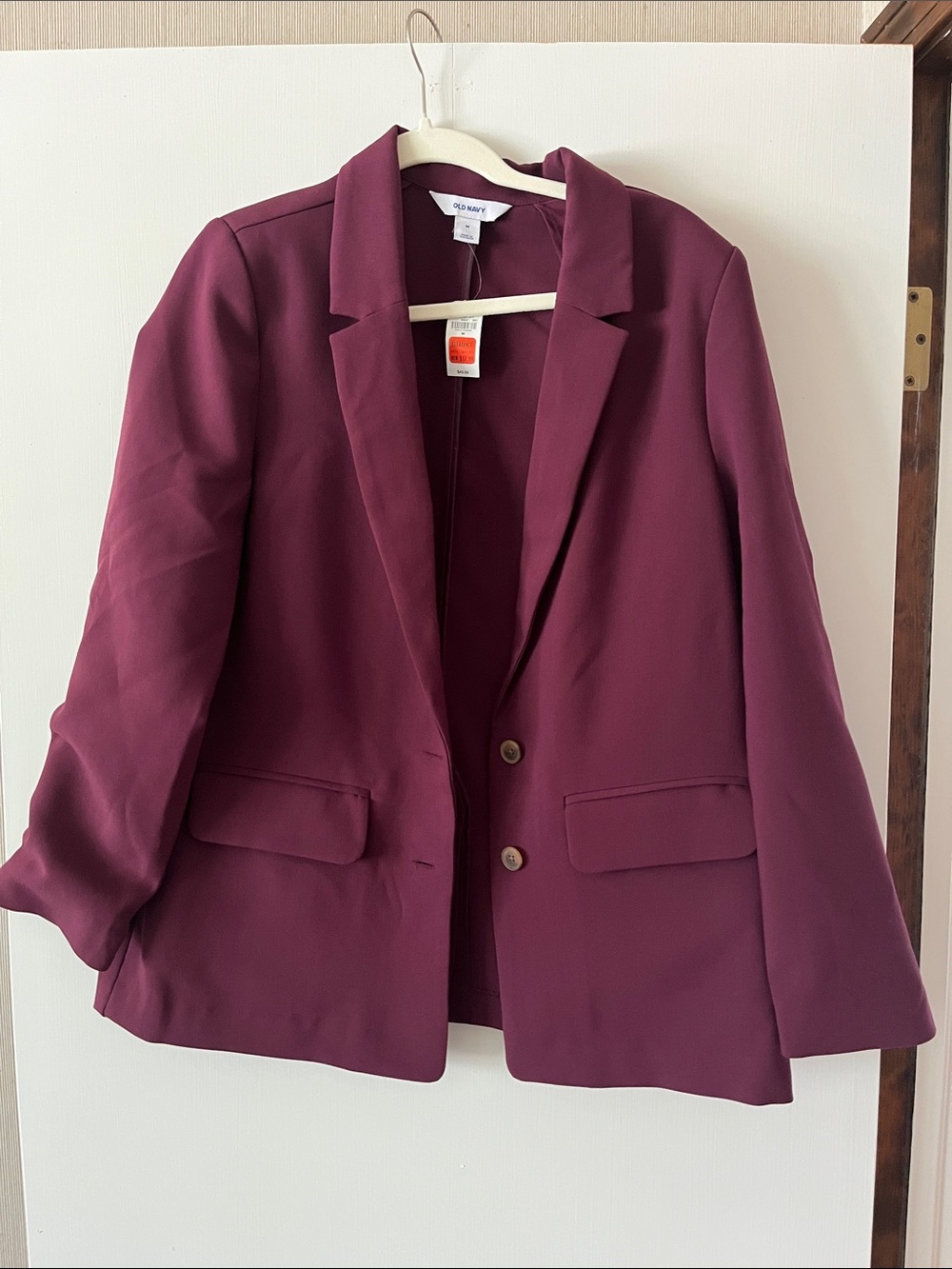 NWT Old Navy Women's Plum Tailored Blazer